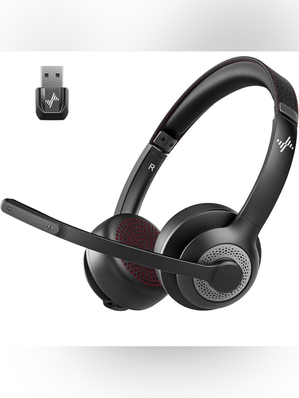 NWT Wireless Bluetooth 5.2 Headset - Noise Cancelling Office Mic & USB